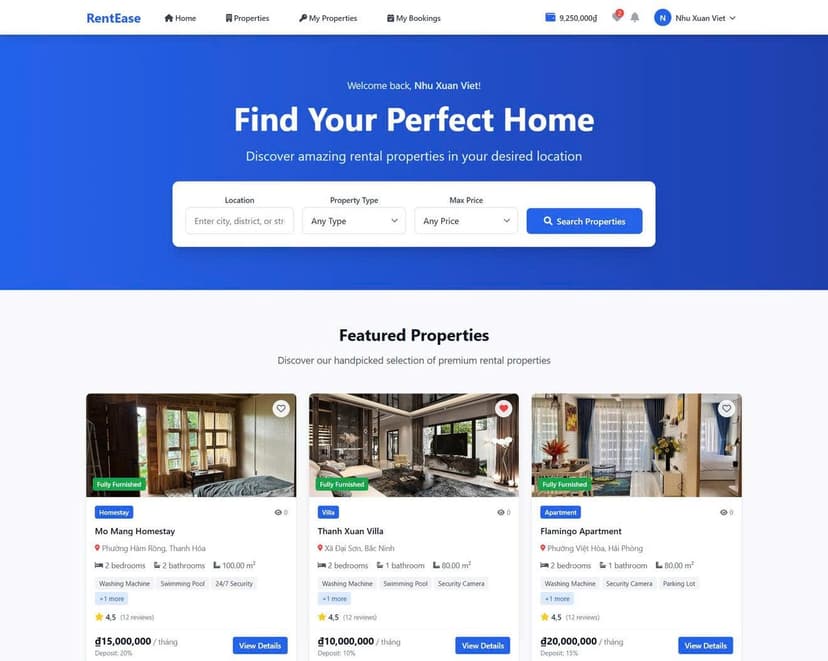 Real Estate Rental System